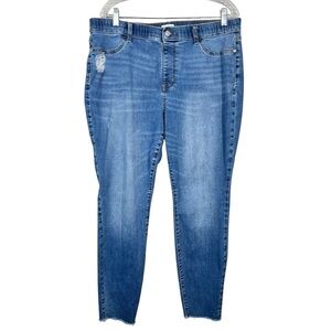 Wonderly Women's Plus Size Pull On Jegging Medium Wash Denim Skinny Jeans 18W